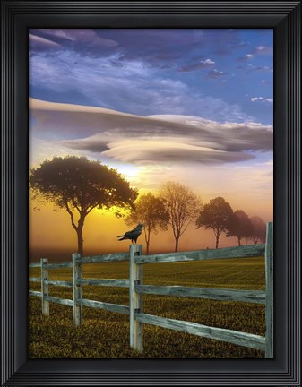 Framed Sundown Landscape Print