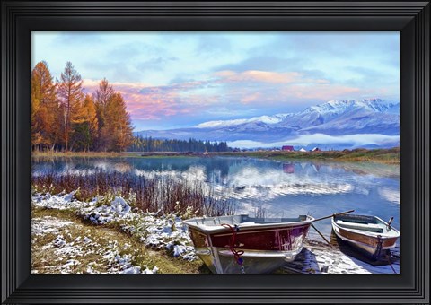Framed Winter Lake Print
