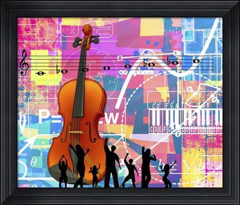 Framed Dance With The Music Print