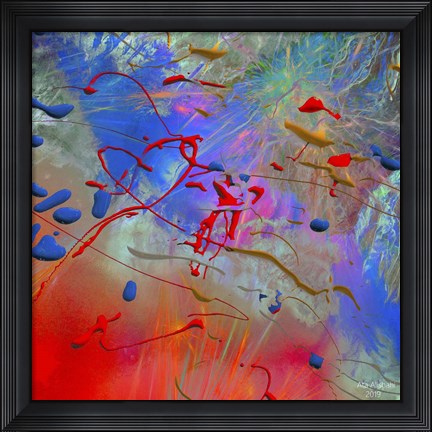 Framed My Colorful Mind 1 Print