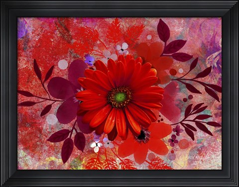 Framed All Red Print