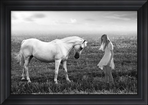 Framed Her White Horse Print