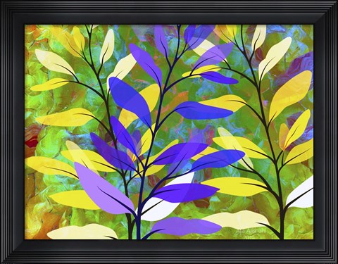 Framed Leaves 1 Print