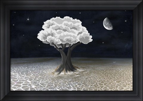 Framed Moon Tree Print