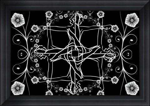 Framed White in Black Print