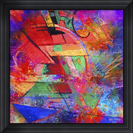 Framed Sea Of Colors 1 Print