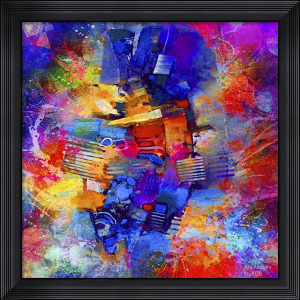 Framed Sea Of Colors 2 Print