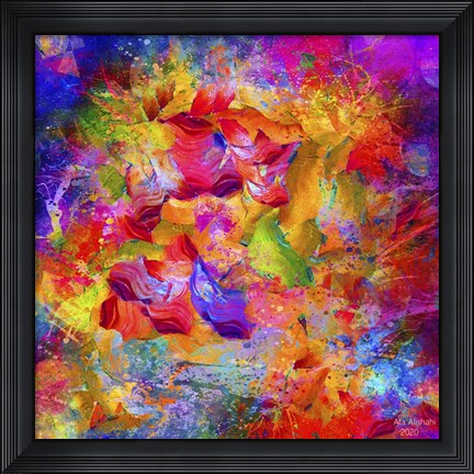 Framed Sea Of Colors 3 Print