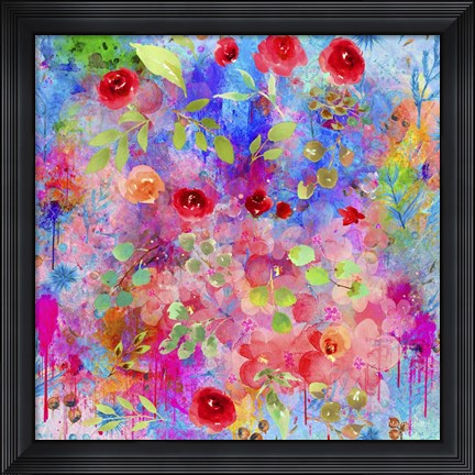 Framed Sea Of Colors 4 Print