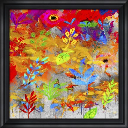 Framed Sea Of Colors 5 Print