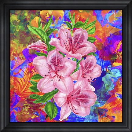 Framed Sea Of Colors 6 Print