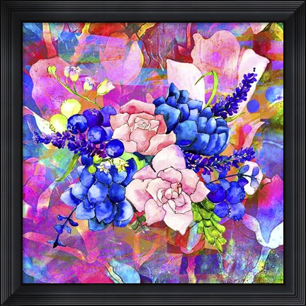 Framed Sea Of Colors 7 Print