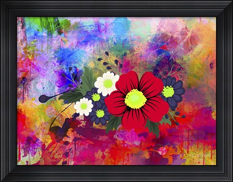 Framed Sea Of Colors 8 Print