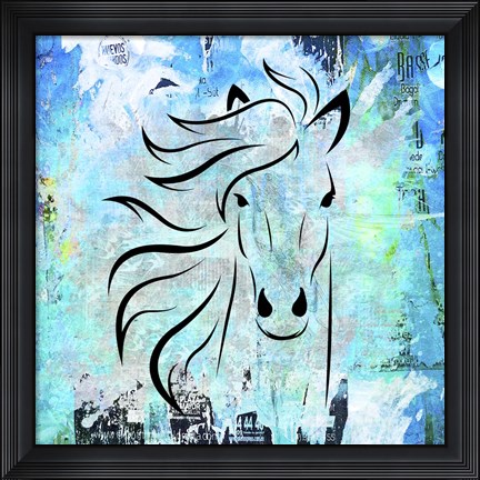 Framed Horse Draw Print