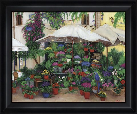 Framed Floral Caffe Print