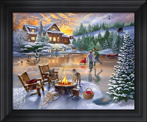 Framed Evening Skate Print