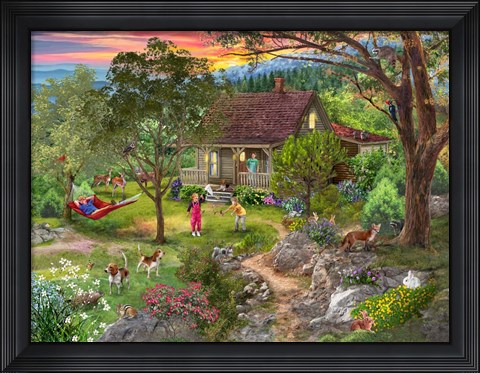 Framed Vacation Mountain Print