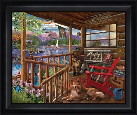 Framed Porch Life Print