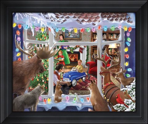 Framed Christmas Creatures Print
