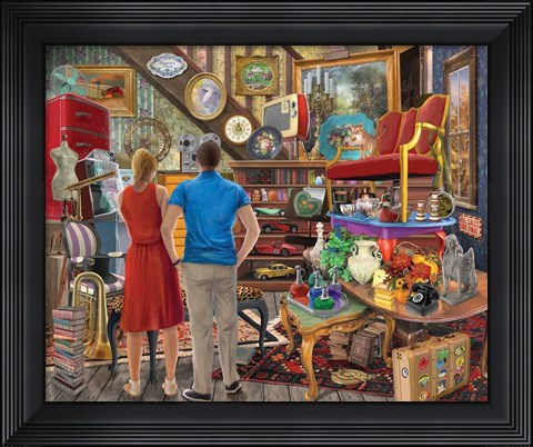Framed Bargain Hunting Print