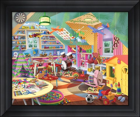 Framed Lets Play Print