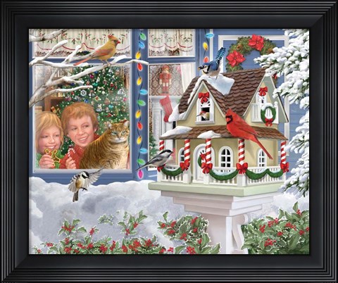 Framed Home for Christmas Print