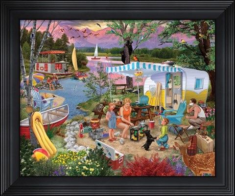 Framed Leisure Lake Print