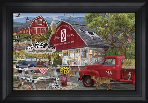 Framed Dairy Bar Print