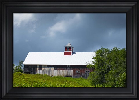 Framed Old Red Barn Print