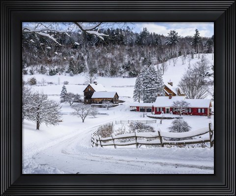 Framed Winter in Vermont Print