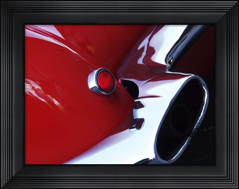 Framed 1959 Corvette Rear Light Print