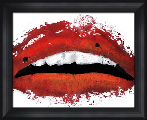 Framed Lips 3 Print