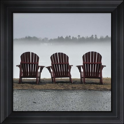 Framed Adirondack Chairs and Fog Print