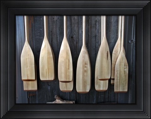 Framed Canoe Paddles Print