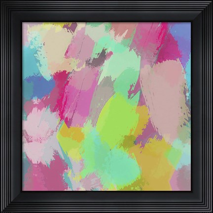 Framed Big Brush Strokes I Print