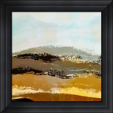 Framed Landscape in Ocher and Black II Print