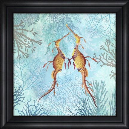 Framed Marine Love Seadragons Print