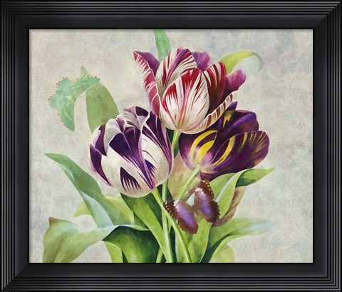 Framed Bouquet Tulips I Print