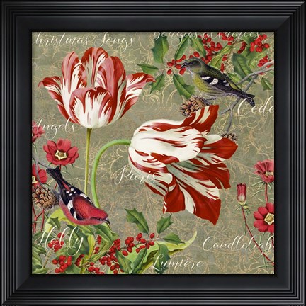 Framed Christmas Tulips Print
