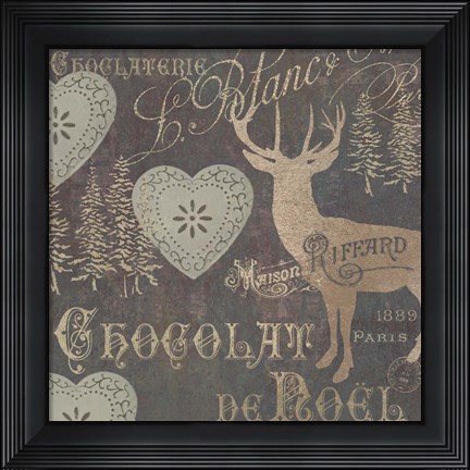 Framed Chritsmas Choclat - Chocolat de Noel Print