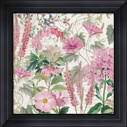 Framed Garden in Pink Print