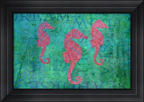 Framed Grace Seahorses Print