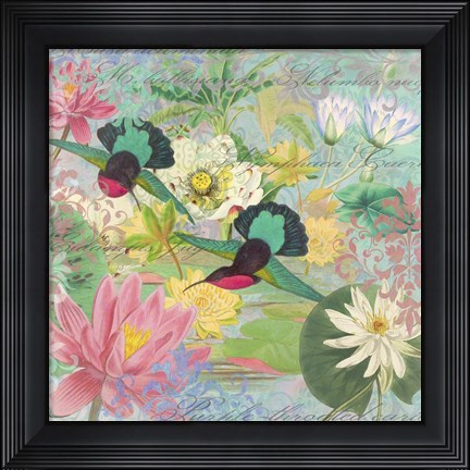 Framed Nyphea Arabesques Print