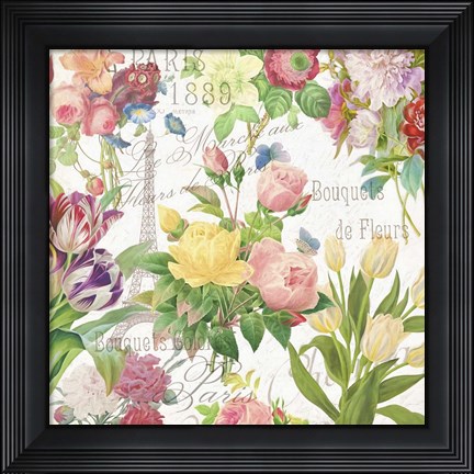 Framed Paris Flower Market Print