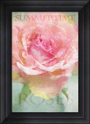 Framed Summertime Roses II Print