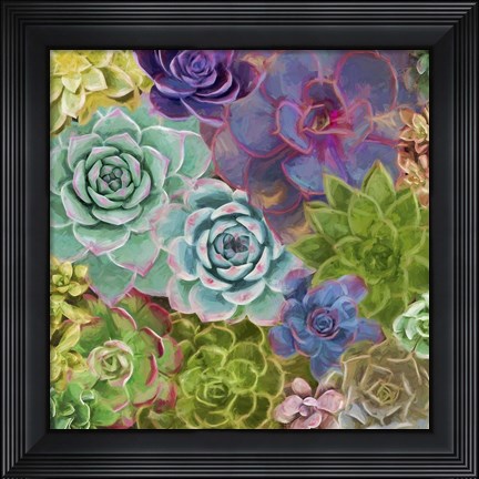 Framed Little Succulent Garden Print