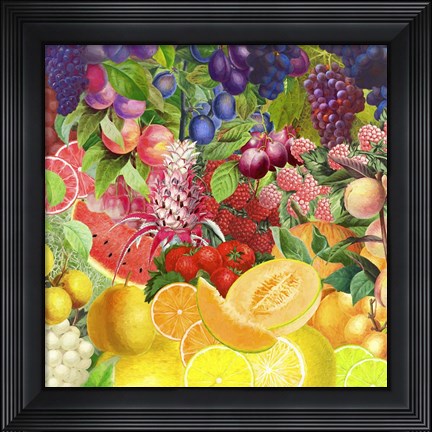 Framed Rainbow Fruits Print