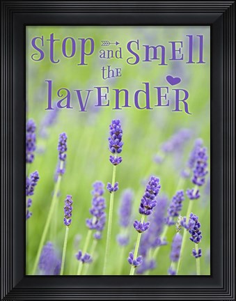 Framed Smell the Lavender Print