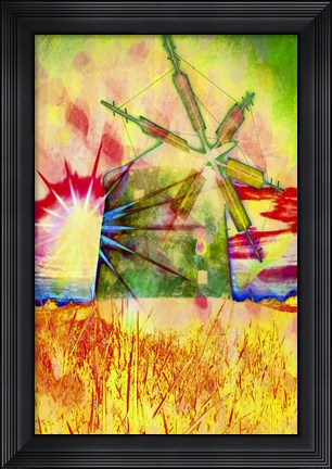 Framed Windmill 5 Print