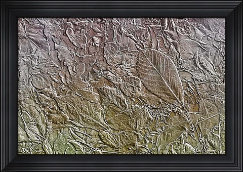 Framed Leaves in Pastel Colors 6 Print